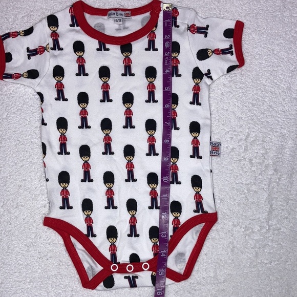 Baby Brit bodysuit with guards England British cotton 6/12m - Picture 5 of 8
